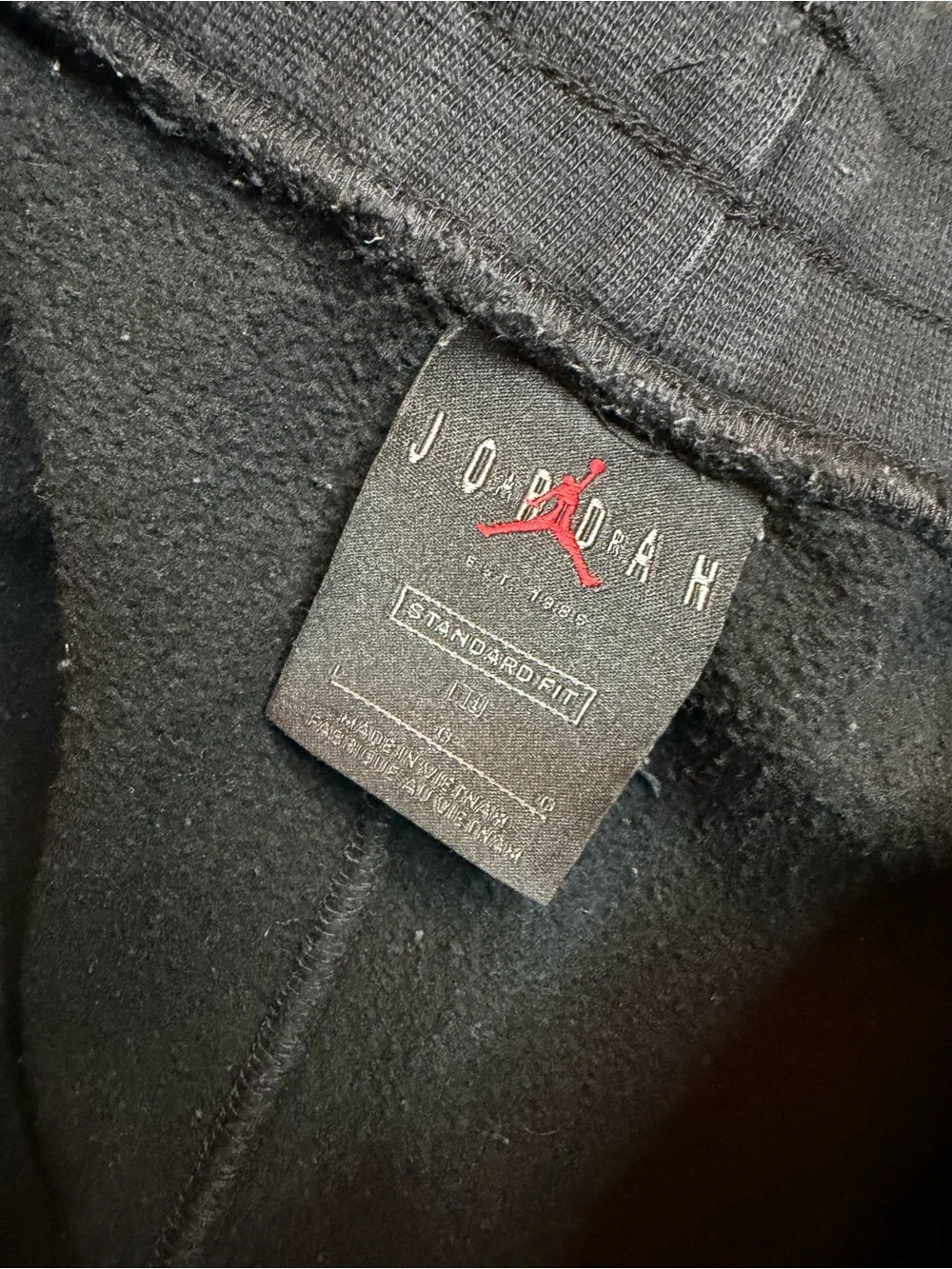 Jordan Black Fleece Sweatpants Men’s Large Vintage Y2K